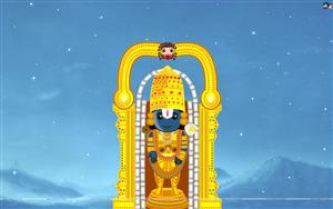 Lord Venkateswara, the main deity of the Tirumala Temple, Tirupathi